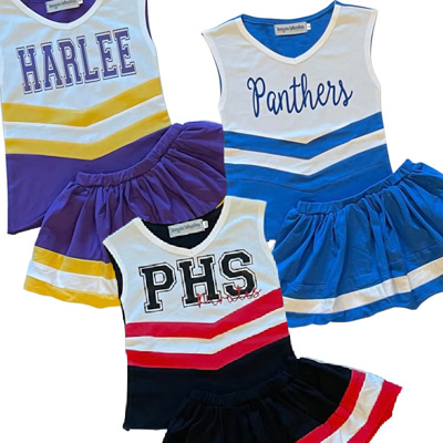Cheer Uniform | 2T-10Y | 15 Color Combinations
