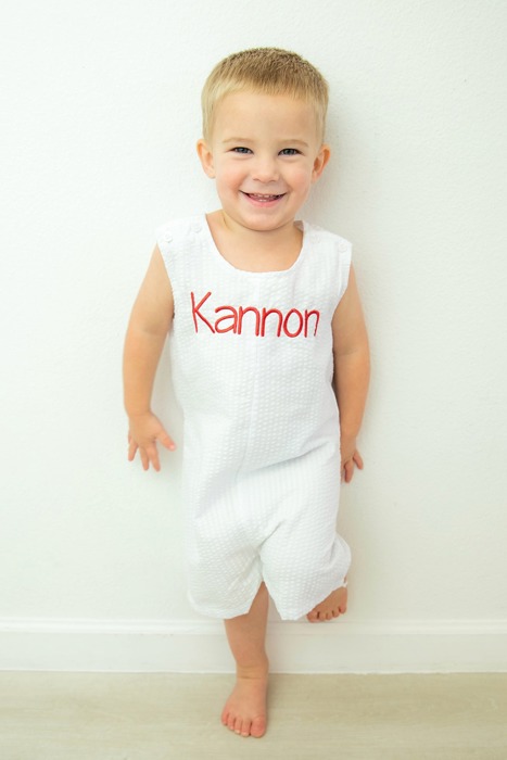 Seersucker JonJon | Monogrammed | 8 Colors | Sizes 3M-3T