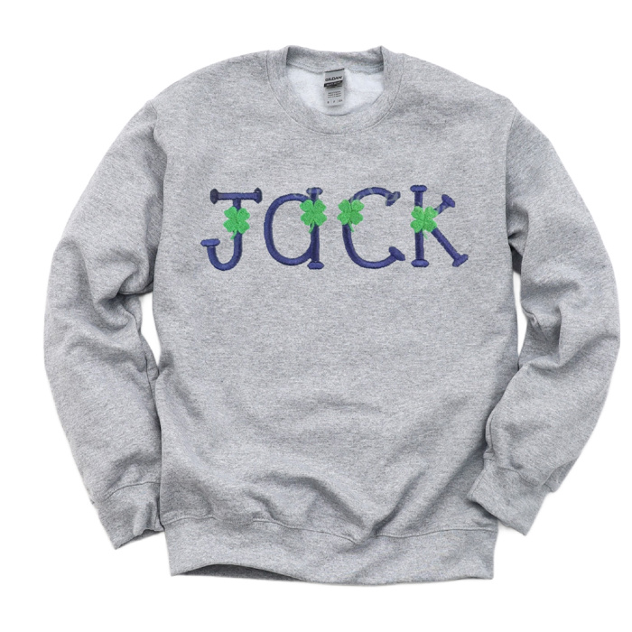 Clover Name St. Patrick's Day Sweatshirt personalize | Sizes 2T-12
