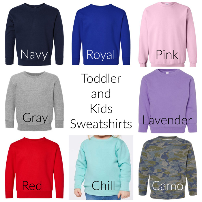 Puff Embroidery Name Sweatshirt Personalized Toddler & Kids