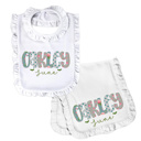  Personalized Alphabet Soup Bib and Burp Combo