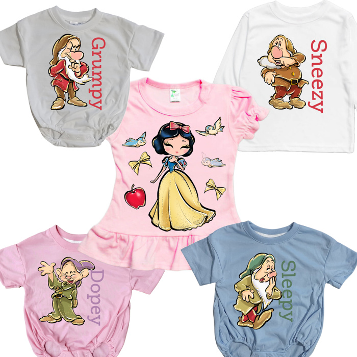 Fairest of Them All and Friends Vacation Bubbles and Tees