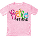  HELLO Grade Tee Back to School