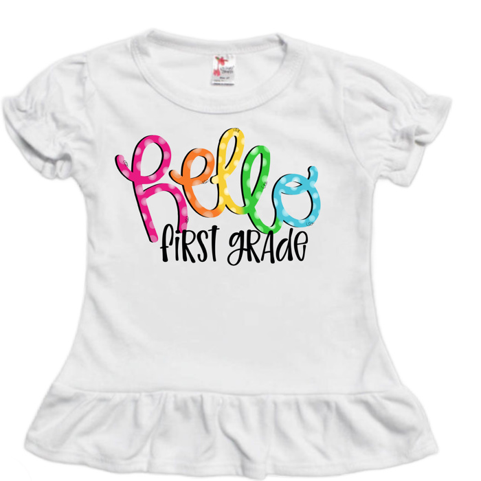 HELLO Grade Tee Back to School
