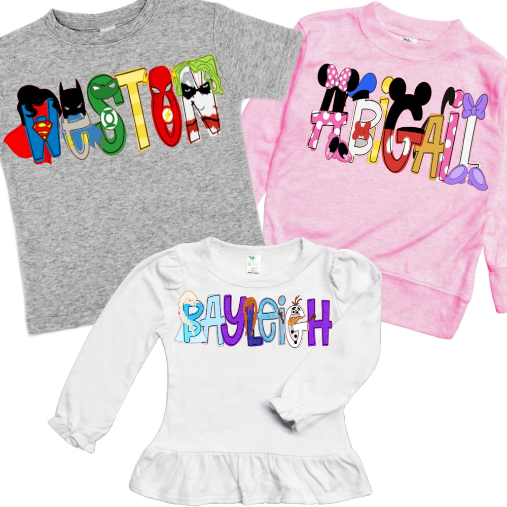 Personalized Character Toddler Tee | 27 Characters