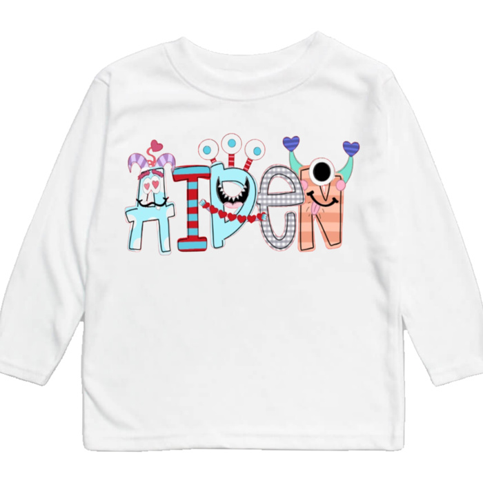 Valentine Name Tees | Toddler& Big Kids| 7 Designs