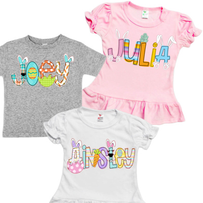 Easter Name Tee | Toddler & Kids | 6 Alphas