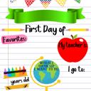  First Day of School Dry Erase Board