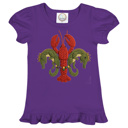  Fleur De Lis Mardi Gras Tee | Sizes 2T-10Y