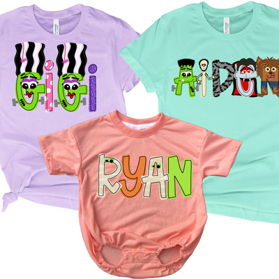 Halloween Monster Mash Name Tee | 11 Alphas 