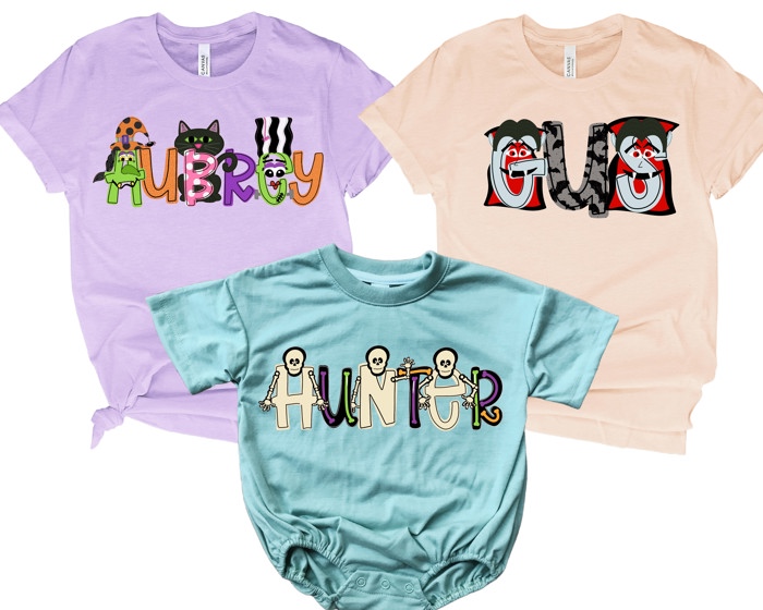 Halloween Monster Mash Name Tee | 11 Alphas 