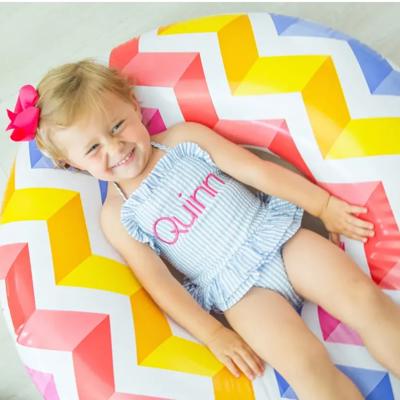 Seersucker 1 Piece Swimsuit | Monogrammed | 6 Colors | Sizes 12M-10Y