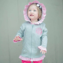  Gingham Trimmed Ruffle Jacket Monogramed | 8 Colors