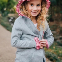  Gingham Trimmed Ruffle Jacket Monogramed | 8 Colors