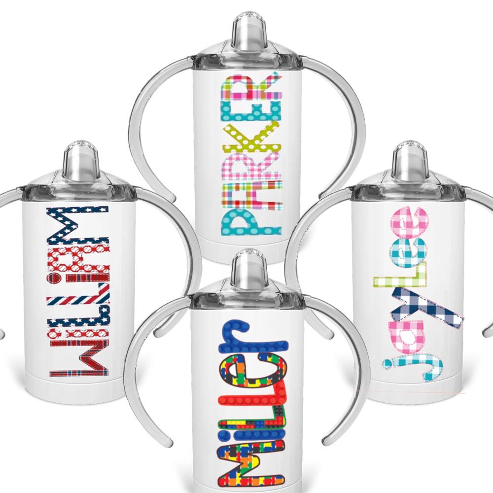 Personalized Alphabet Soup Sippy Cup | 2 Lids | 48 Alpha Choices