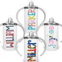  Personalized Alphabet Soup Sippy Cup | 2 Lids | 48 Alpha Choices