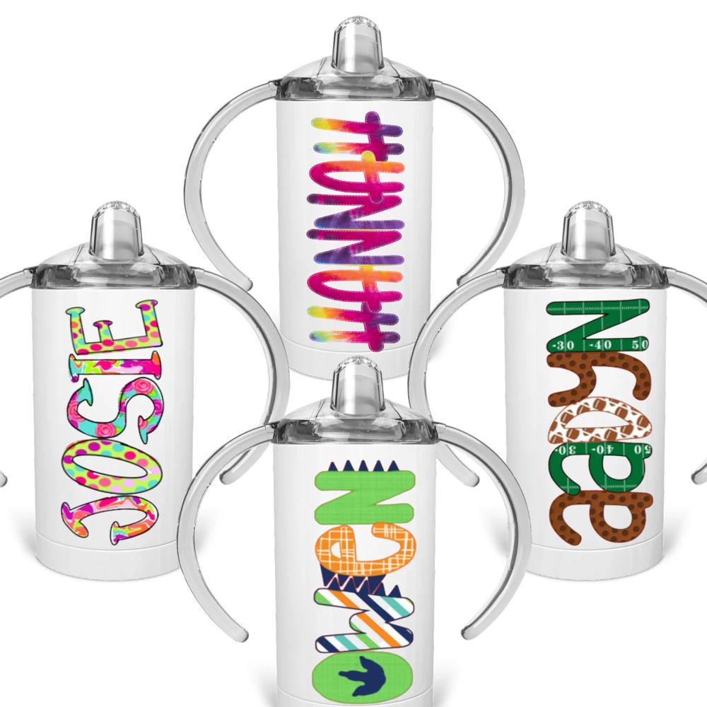 Personalized Alphabet Soup Sippy Cup | 2 Lids | 48 Alpha Choices