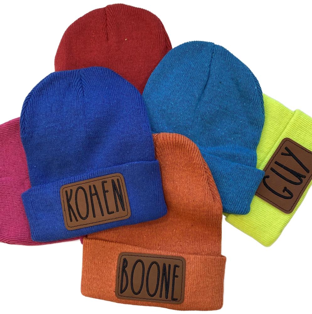 Kids Name Patch Beanie