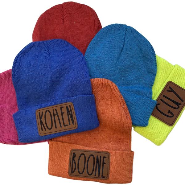 Kids Name Patch Beanie