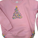  Christmas Tree Lights Sweatshirt with Split Hem Toddler