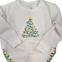  Christmas Tree Lights Sweatshirt with Split Hem Toddler