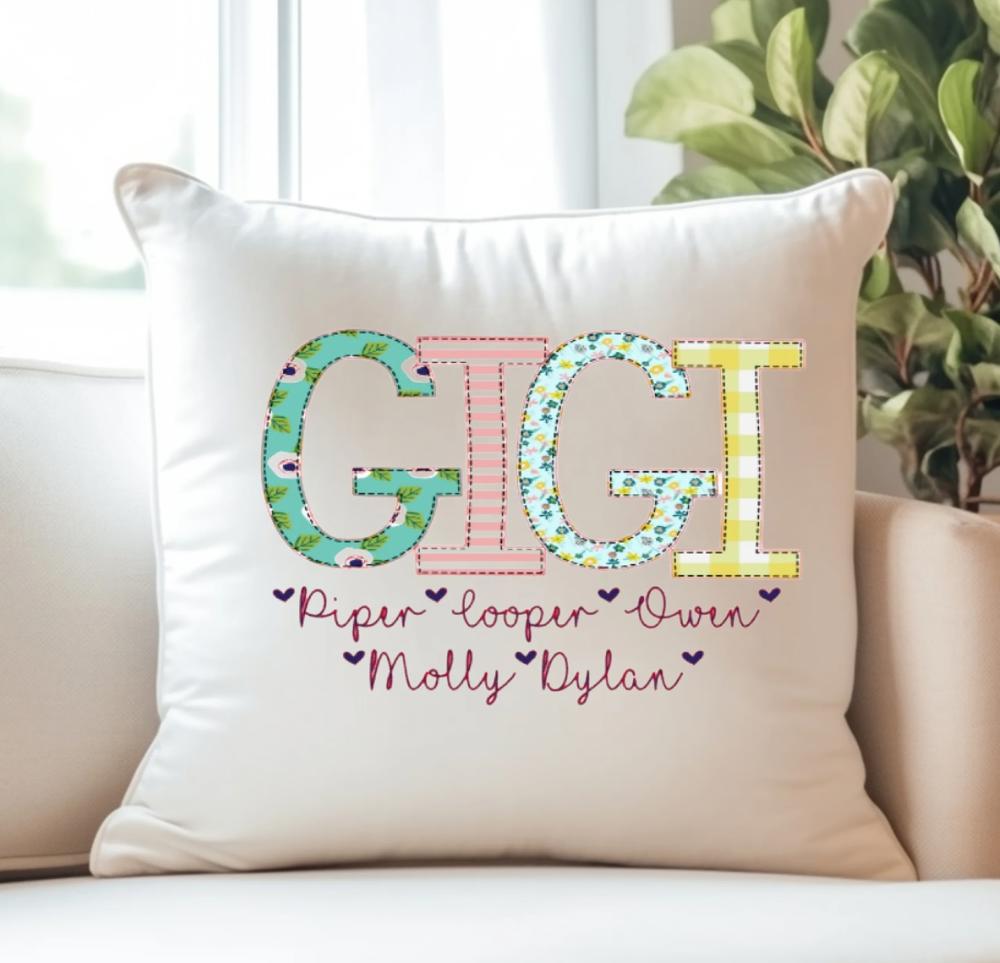 Matriarch Mom Grandma Family Names Pillow Cover