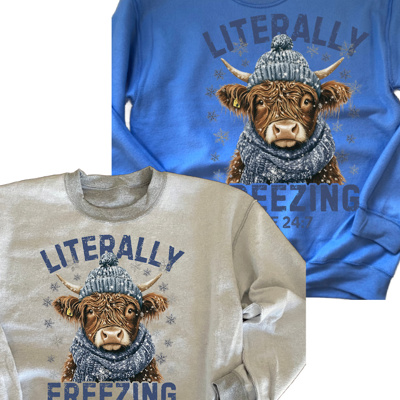 Literally Freezing Hyland Cow Sweatshirt | Cozy Season