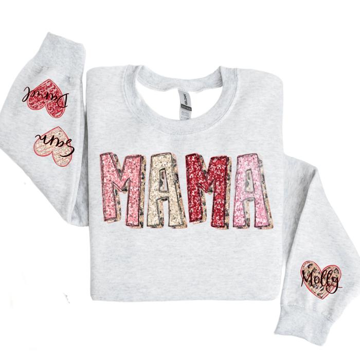 Heart on Your Sleeve Valentine Sweatshirt | Mom Grandma Mimi