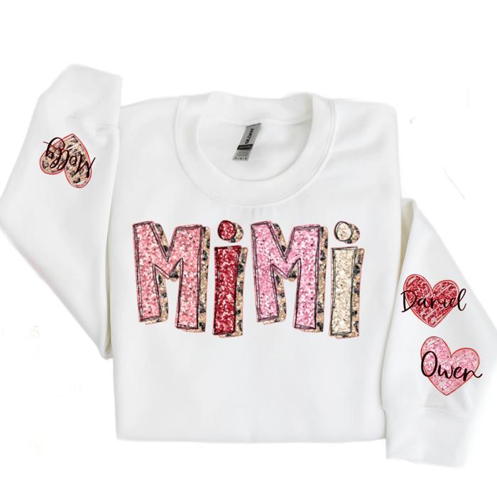 Heart on Your Sleeve Valentine Sweatshirt | Mom Grandma Mimi