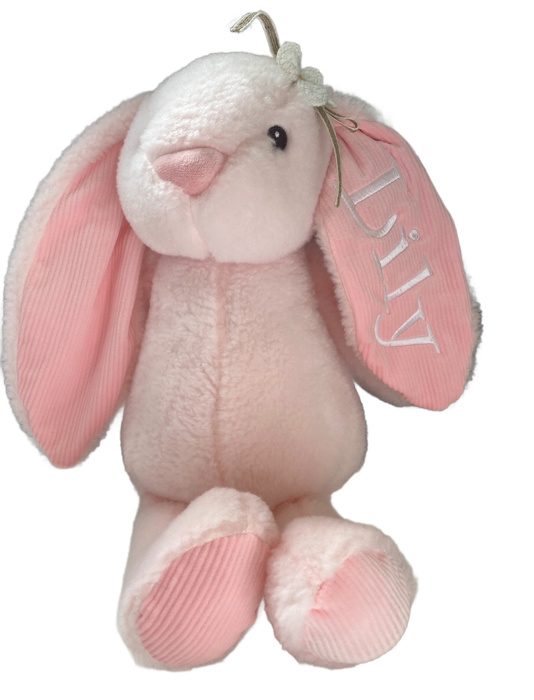 Personalized Embroidered Girly Easter Bunny 