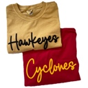  Puff Embroidery Team Name Tee Personalized
