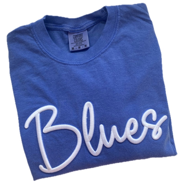 Puff Embroidery Team Name Tee Personalized