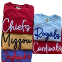  Puff Embroidery Team Name Tee Personalized