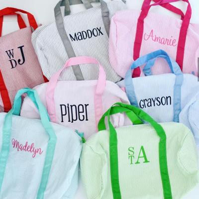 Seersucker Duffle Bag Personalized | 8 Colors