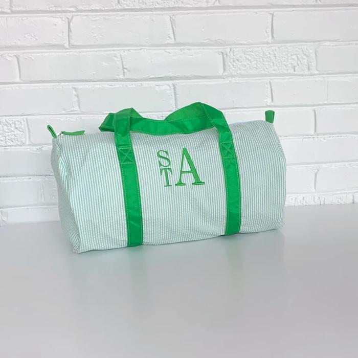 Seersucker Duffle Bag Personalized | 8 Colors