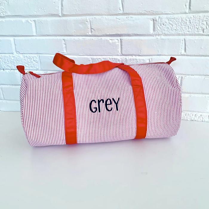 Seersucker Duffle Bag Personalized | 8 Colors