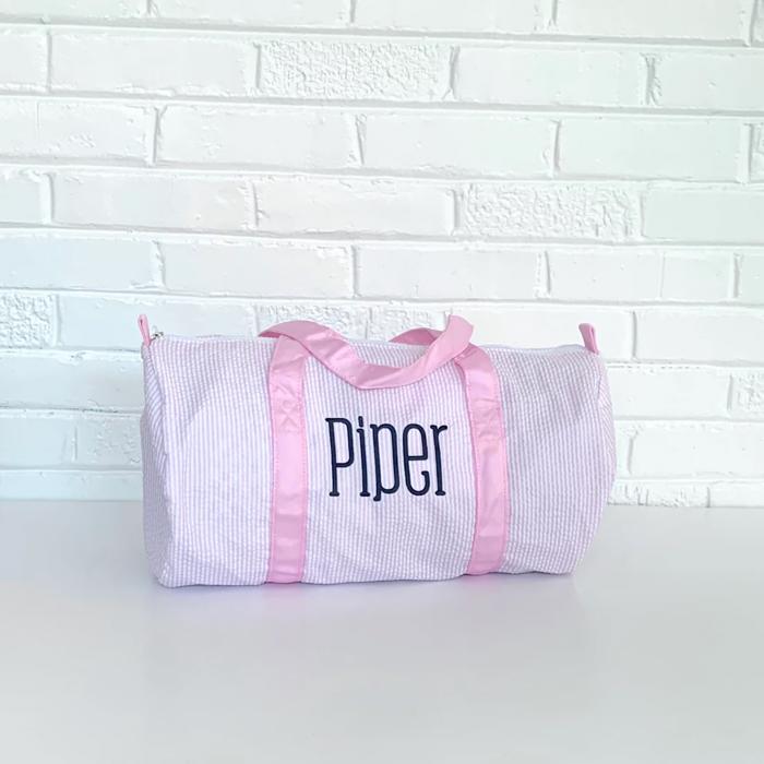 Seersucker Duffle Bag Personalized | 8 Colors