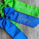  Embroidered Personalized Hair Bow Clip | 8 Colors