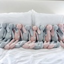  Striped Bunny  Easter Personalized Embroidered Plush