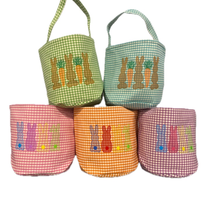 Embroidered Easter Bunny Bucket