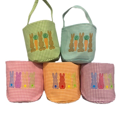 Embroidered Easter Bunny Bucket