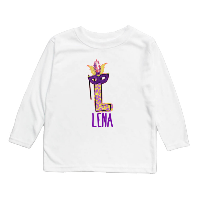 Mardi Gras Name Tee Personalized  Sizes 2T-10Y | 7 Alphas