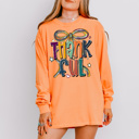  Thankful Thanksgiving Tee Bow Comfort Color Adult | 3 Color Options