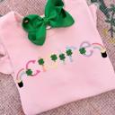  Rainbow Clover Name Sweatshirt St. Patrick's Day Personalized | Sizes 2T-12Y
