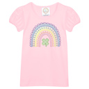  Clover Rainbow St. Patrick's Day Embroidered Tee |2T-12Y