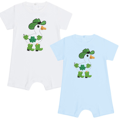 St. Patrick's Day Goose Romper