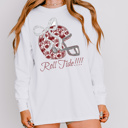  Floral Football Helmet Spirit Tee Adult | 10 Color Options