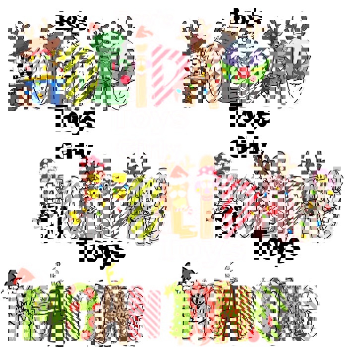 Holiday Name Tee Personalized Christmas Theme and Character | Sizes 2T-10Y | 8 Alphas