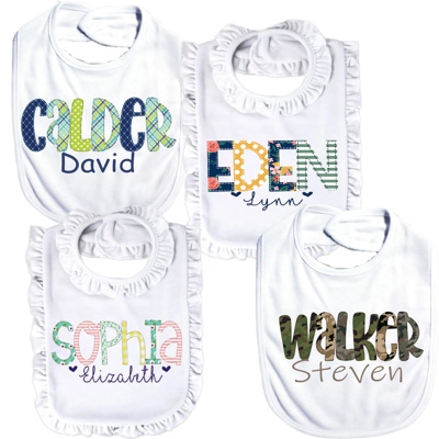 Personalized Alphabet Soup Bib