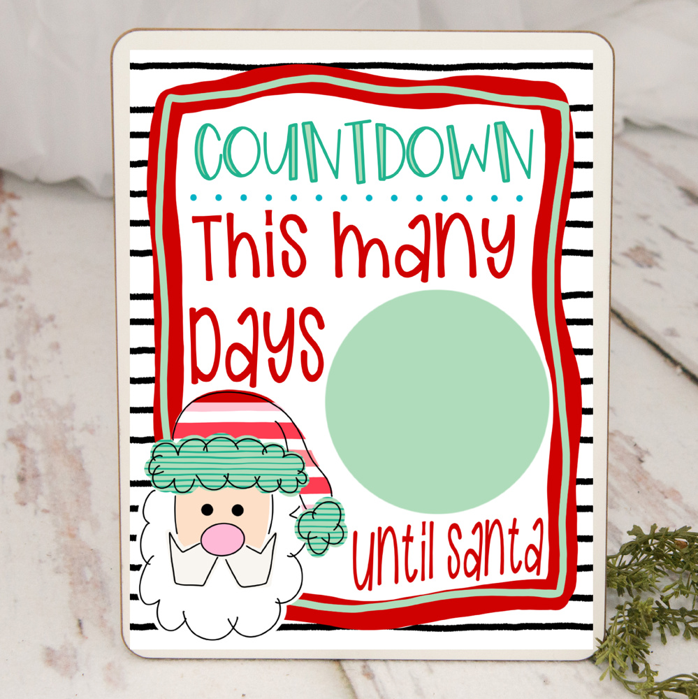 Christmas Countdown Advent Dry Erase Board | 5 Options